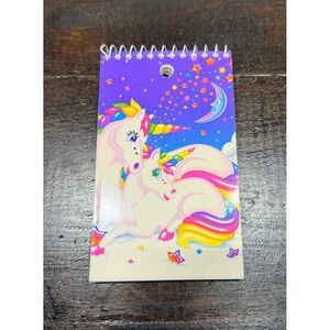 Vintage Lisa Frank Unicorn Memo Book 493 Spiral Notepad 3x5 Made in USA